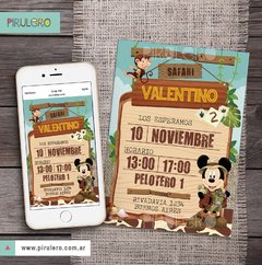 Kit imprimible Mickey Safari - comprar online