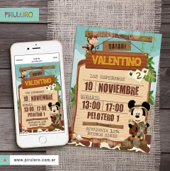 Kit imprimible Mickey Safari - buy online