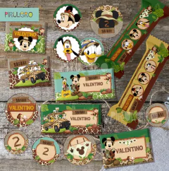 Kit imprimible Mickey Safari on internet