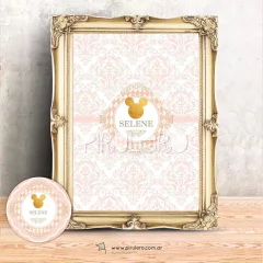 Kit Imprimible Minnie Silueta Dorada - comprar online