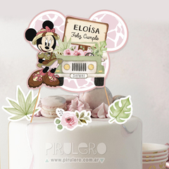 Cake topper Minnie Safari