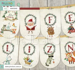 Kit Imprimible Navidad, Papá Noel y sus amigos - comprar online