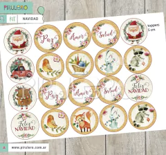 Kit Imprimible Navidad, Papá Noel y sus amigos en internet