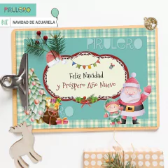 Kit Imprimible Navidad de Acuarela - comprar online