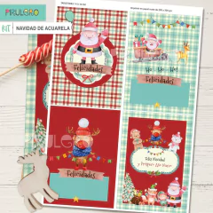 Kit Imprimible Navidad de Acuarela en internet