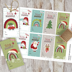 Kit Imprimible Duendes de Navidad y arcoiris - Pirulero