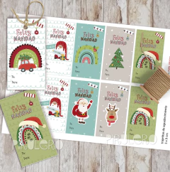 Kit Imprimible Duendes de Navidad y arcoiris - Pirulero