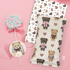 Kit Imprimible Oso Teddy_acuarela y arcoiris Rosa - Pirulero