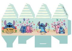 Kit Imprimible Stitch y Angela - San valentín - Pirulero