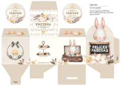 Cajas Cubo imprimibles Pascuas vintage en internet