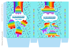 Kit Imprimible Pop it - Fidget toy - Memphis - Pirulero
