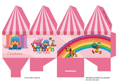Kit imprimible Pocoyo - Arcoiris rosa - Pirulero