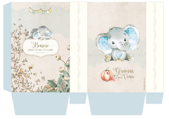 Imagem do Kit Imprimible Bruno Elefante de Acuarela _ Coleccion Bosque Vintage