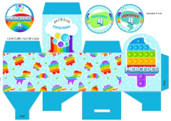 Kit Imprimible Pop it - Fidget toy - Memphis