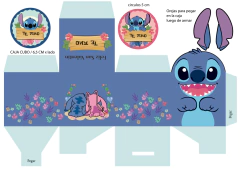 Kit Imprimible Stitch y Angela - San valentín - Pirulero