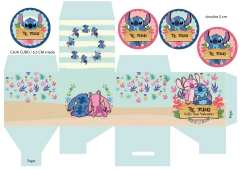 Kit Imprimible Stitch y Angela - San valentín - tienda online