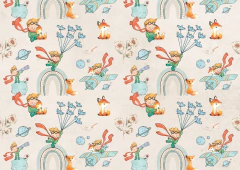 Kit imprimible El Principito estilo Vintage Celeste - Pirulero