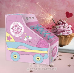 Caja Patín Rollers Barbie Rosa