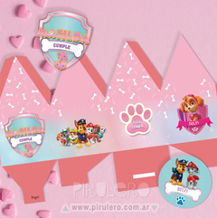 Kit imprimible Patrulla Canina Rosa - Pirulero