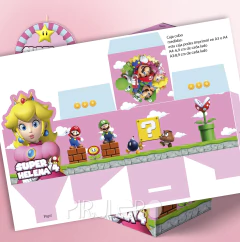 Kit imprimible Princesa Peach Super Mario Bros Rosa - online store