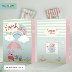 Kit Imprimible Peppa Pig Lluvia de amor y arcoiris