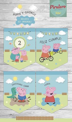 Imagen de Kit Imprimible Peppa y George Pig
