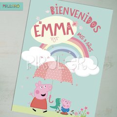 Kit Imprimible Peppa Pig Lluvia de amor y arcoiris - comprar online