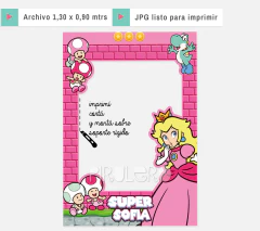 Marco Selfie Photo Booth Princesa Peach Para Imprimir - buy online