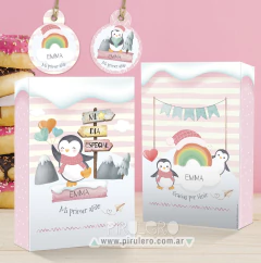 Kit imprimible Pinguinos rosa Winter Wonderland - buy online