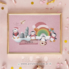 Kit imprimible Pinguinos rosa Winter Wonderland en internet