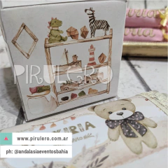 Imagen de Kit Imprimible Oso Teddy_acuarela y arcoiris Rosa