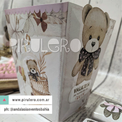 Kit Imprimible Oso Teddy_acuarela y arcoiris Rosa