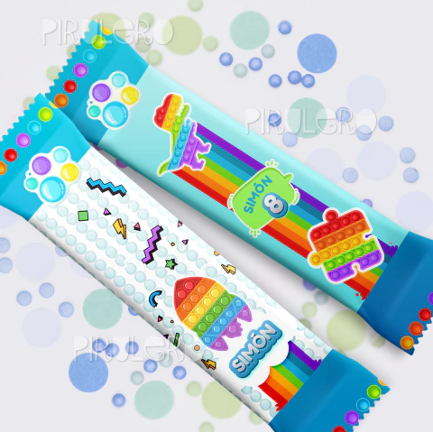 Kit Imprimible Pop it - Fidget toy - Memphis