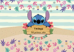 Kit imprimible Stitch celeste y azul - tienda online