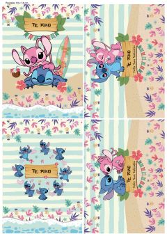 Kit Imprimible Stitch y Angela - San valentín