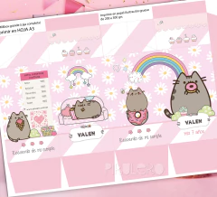 Kit imprimible Gatito Pusheen Cat - Pirulero