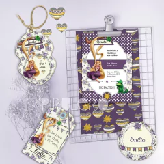 Kit Imprimible Rapunzel Enredados Shabby Chic - comprar online