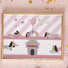 Imagen de Kit Imprimible Perritos Salchichas rosa