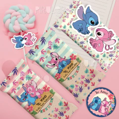 Kit Imprimible Stitch y Angela - San valentín