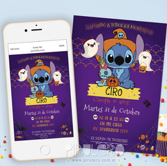 Imagen de Kit imprimible Stitch Halloween personalizado