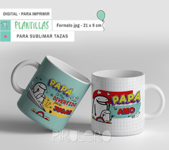 Plantillas Imprimibles Tazas - Día del Padre - Flork meme