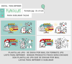 Plantillas Imprimibles Tazas - Día del Padre - Flork meme en internet