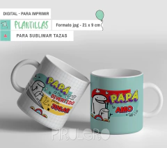 Plantillas Imprimibles Tazas - Día del Padre - Flork meme - comprar online