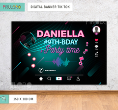 Tik Tok Banner Imprimible - comprar online