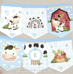 Kit Imprimible Vaca - Vaca Lola celeste en internet