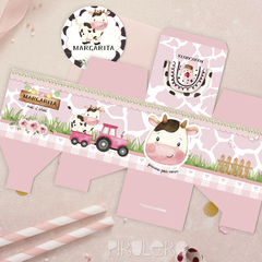 Kit Imprimible Vaca - Vaca Lola Rosa - comprar online