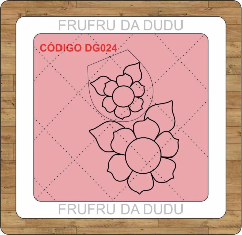 DG024 -Molde Digital em PDF - Jogo de Banheiro -Flores - comprar online
