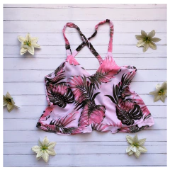 Musculosa cruzada estampada - tienda online