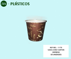 4 ONZ Vaso de Cartón Impreso PAQ 50 UND - Ref Bel 1179 - comprar online