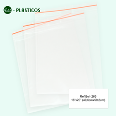 16"x20" (40X50CM) BOLSA ZIPLOC REUTILIZABLE PAQ 100 UND Ref Bel-265 - comprar online